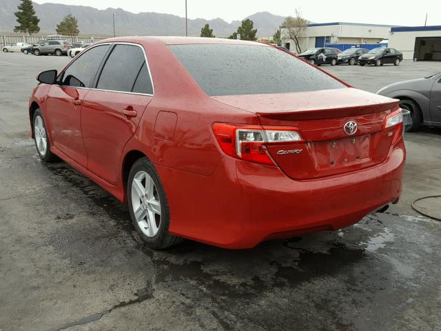 4T1BF1FK3DU647136 - 2013 TOYOTA CAMRY L RED photo 3