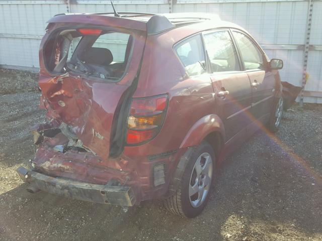 5Y2SL62834Z464116 - 2004 PONTIAC VIBE BURGUNDY photo 4