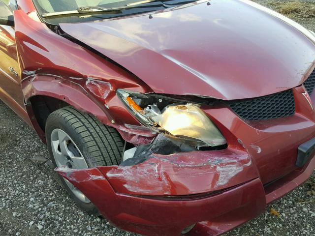 5Y2SL62834Z464116 - 2004 PONTIAC VIBE BURGUNDY photo 9