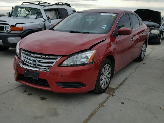 3N1AB7AP8DL725473 - 2013 NISSAN SENTRA S RED photo 2