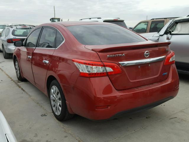 3N1AB7AP8DL725473 - 2013 NISSAN SENTRA S RED photo 3