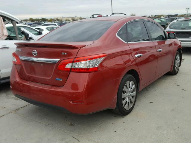 3N1AB7AP8DL725473 - 2013 NISSAN SENTRA S RED photo 4