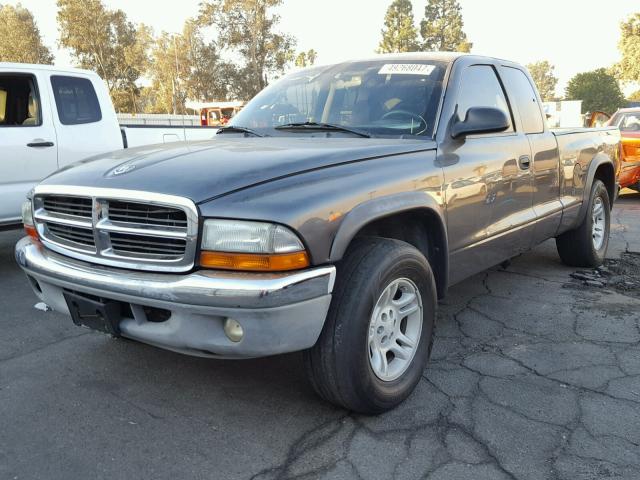 1D7HL42X73S355239 - 2003 DODGE DAKOTA SLT GRAY photo 2