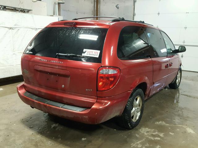 2D4GP44L26R699767 - 2006 DODGE GRAND CARA RED photo 4