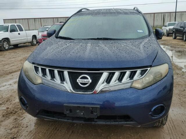 JN8AZ18W89W142295 - 2009 NISSAN MURANO S BLUE photo 9