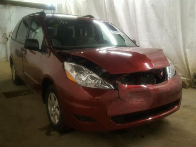 5TDZK23C78S105713 - 2008 TOYOTA SIENNA CE MAROON photo 1