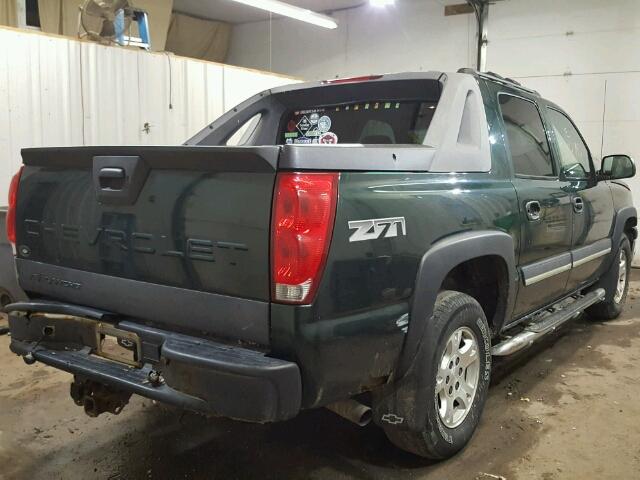 3GNEK12T84G317000 - 2004 CHEVROLET AVALANCHE GREEN photo 4