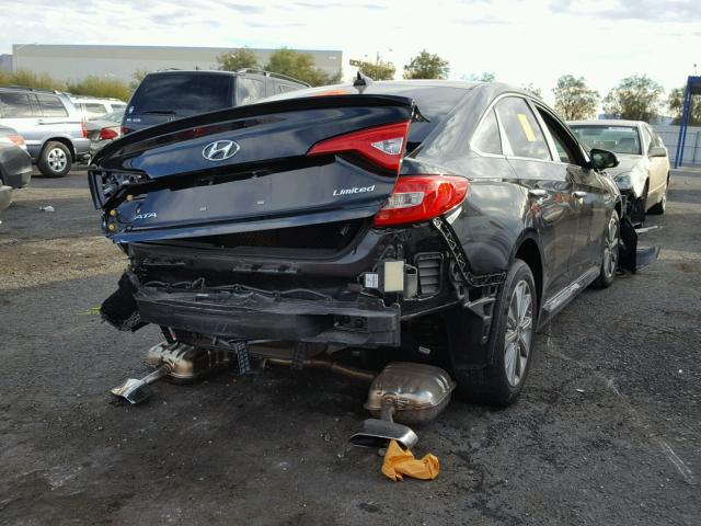 5NPE34AF2HH553626 - 2017 HYUNDAI SONATA SPO BLACK photo 4