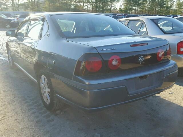 2G1WF52K249266385 - 2004 CHEVROLET IMPALA GRAY photo 3