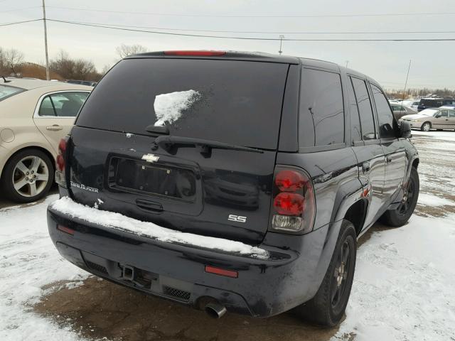 1GNES13H572145175 - 2007 CHEVROLET TRAILBLAZE BLACK photo 4