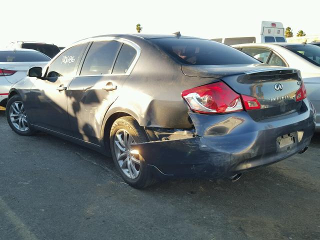 JNKBV61E68M211021 - 2008 INFINITI G35 BLUE photo 3