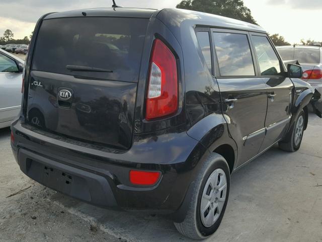 KNDJT2A5XD7635094 - 2013 KIA SOUL BLACK photo 4