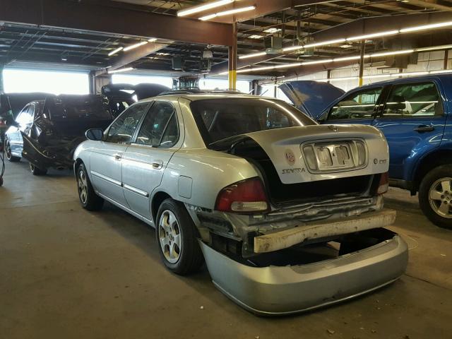 3N1CB51D83L803588 - 2003 NISSAN SENTRA XE SILVER photo 3