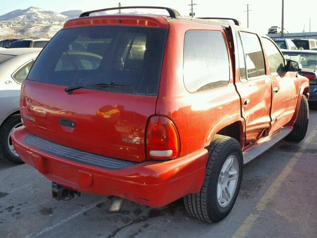 1B4HS28Z71F532465 - 2001 DODGE DURANGO RED photo 4