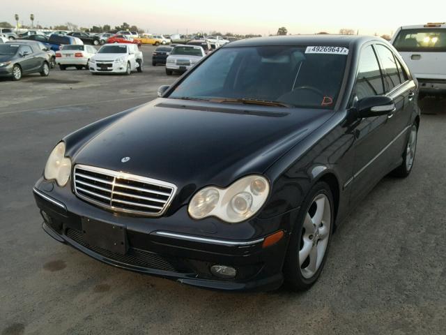 WDBRF40J85F649263 - 2005 MERCEDES-BENZ C 230K SPO BLACK photo 2