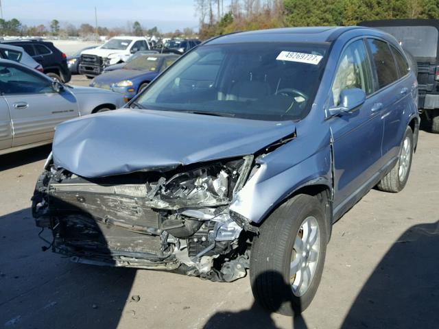 5J6RE38729L024690 - 2009 HONDA CR-V EXL BLUE photo 2