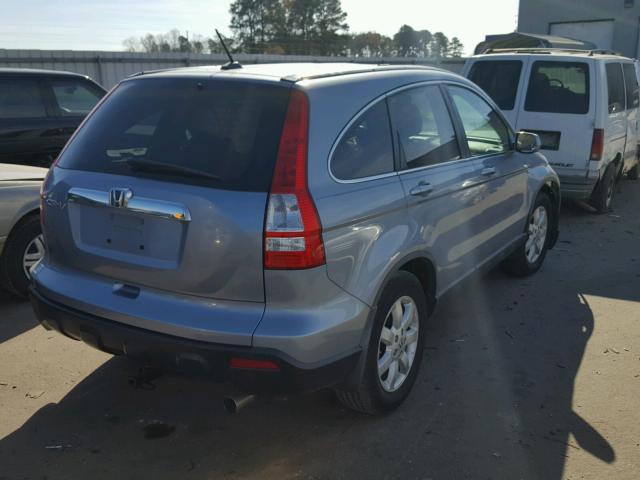 5J6RE38729L024690 - 2009 HONDA CR-V EXL BLUE photo 4