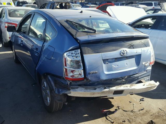 JTDKB20U597845142 - 2009 TOYOTA PRIUS BLUE photo 3