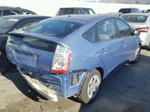 JTDKB20U597845142 - 2009 TOYOTA PRIUS BLUE photo 4