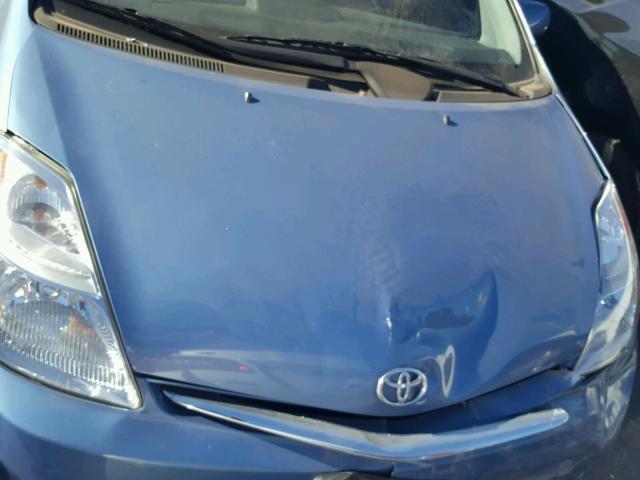 JTDKB20U597845142 - 2009 TOYOTA PRIUS BLUE photo 7