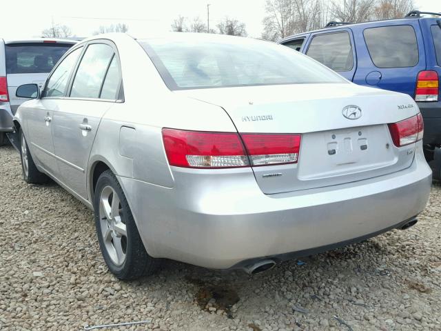 5NPEU46F67H219393 - 2007 HYUNDAI SONATA SILVER photo 3