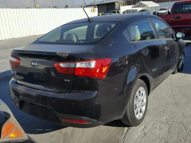 KNADM4A39C6088180 - 2012 KIA RIO LX BLACK photo 4