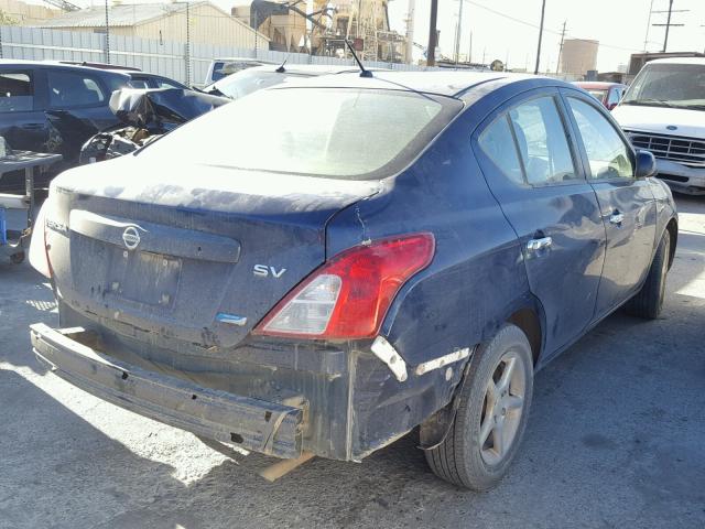 3N1CN7AP5CL879542 - 2012 NISSAN VERSA S BLUE photo 4