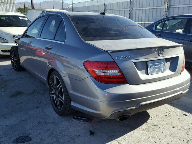 WDDGF4HB7DR296930 - 2013 MERCEDES-BENZ C 250 GRAY photo 3