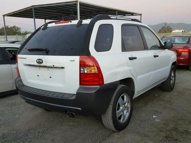 KNDJF724177309523 - 2007 KIA SPORTAGE L WHITE photo 4