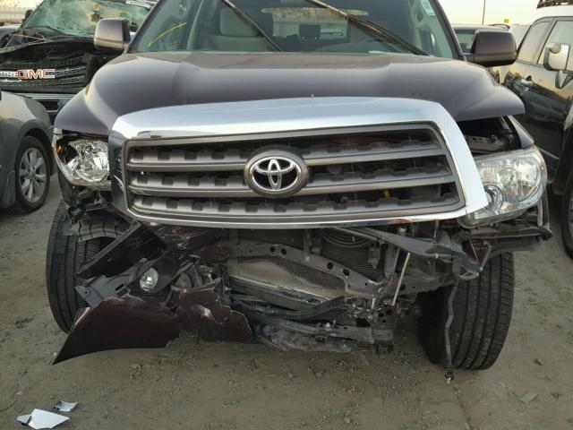 5TDZY5G19DS045288 - 2013 TOYOTA SEQUOIA SR BURGUNDY photo 7