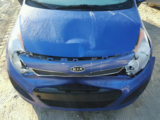 KNADN5A30C6069097 - 2012 KIA RIO EX BLUE photo 7