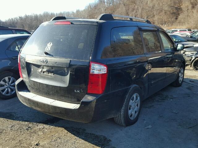 KNDMB233366050281 - 2006 KIA SEDONA EX BLACK photo 4