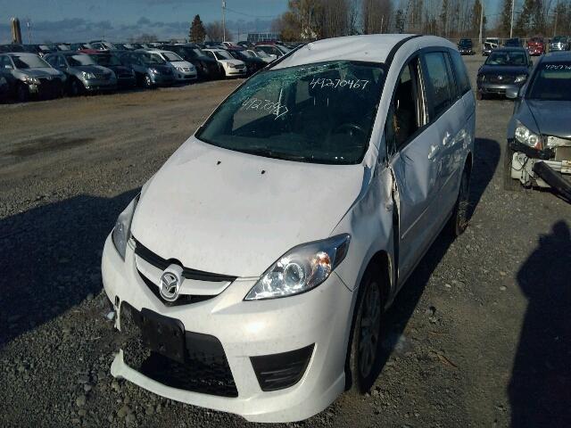 JM1CR293190353095 - 2009 MAZDA 5 WHITE photo 2