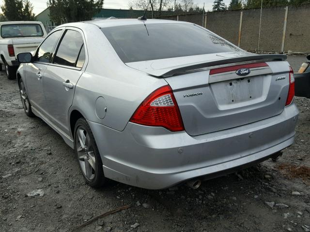 3FAHP0KC7BR242315 - 2011 FORD FUSION SPO SILVER photo 3