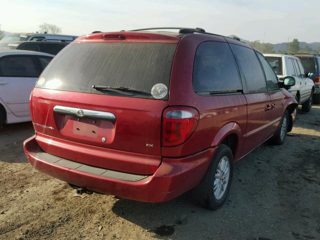 2C4GP74L72R725210 - 2002 CHRYSLER TOWN & COU RED photo 4