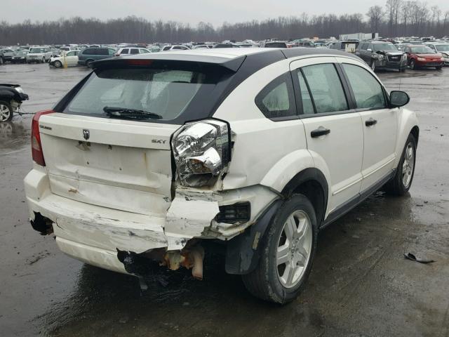 1B3HB48B87D109644 - 2007 DODGE CALIBER SX WHITE photo 4