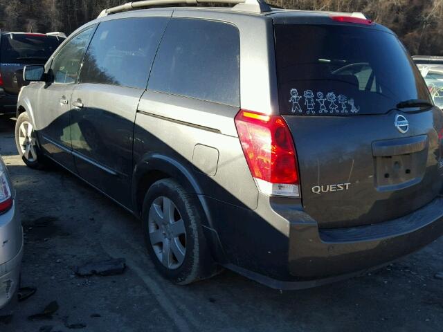 5N1BV28U54N322134 - 2004 NISSAN QUEST S GRAY photo 3