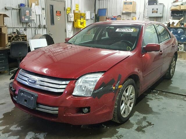 3FAHP08Z69R185952 - 2009 FORD FUSION SEL RED photo 2