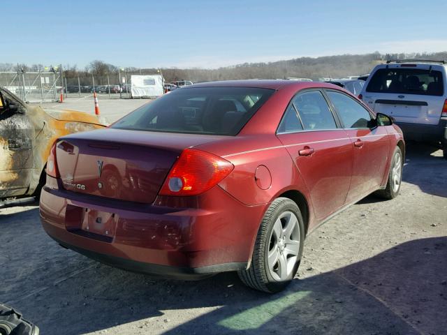 1G2ZG57B884272909 - 2008 PONTIAC G6 BASE BURGUNDY photo 4