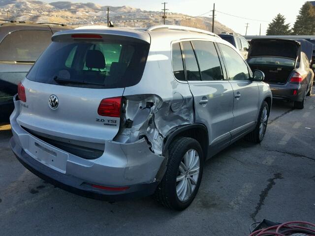 WVGBV3AX3DW565154 - 2013 VOLKSWAGEN TIGUAN S SILVER photo 4