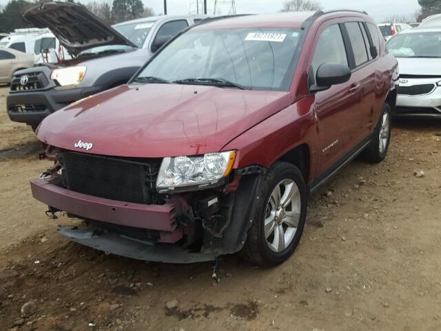 1C4NJCBB3DD116617 - 2013 JEEP COMPASS SP BURGUNDY photo 2