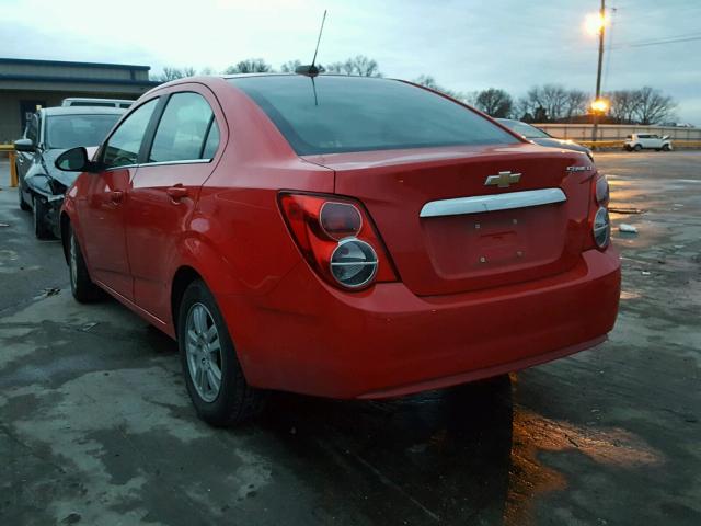 1G1JC5SH1F4112036 - 2015 CHEVROLET SONIC LT RED photo 3