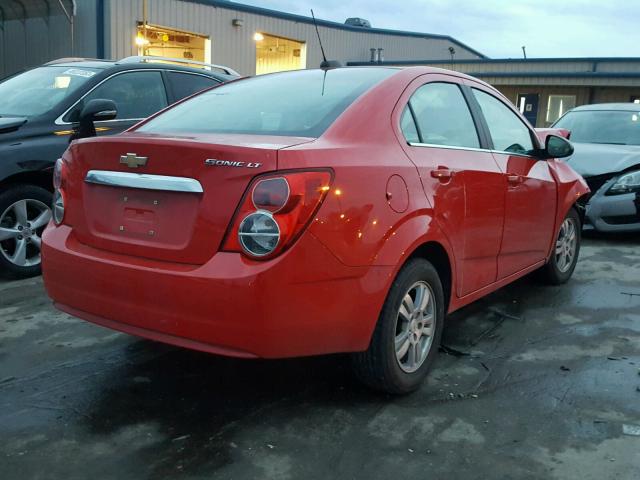 1G1JC5SH1F4112036 - 2015 CHEVROLET SONIC LT 红色 照片 4