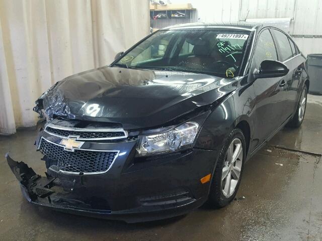 1G1PE5SB8E7308018 - 2014 CHEVROLET CRUZE LT BLACK photo 2