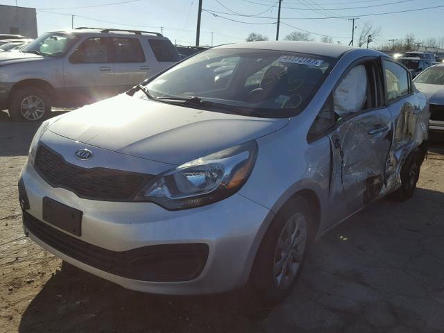 KNADM4A35C6089195 - 2012 KIA RIO LX SILVER photo 2