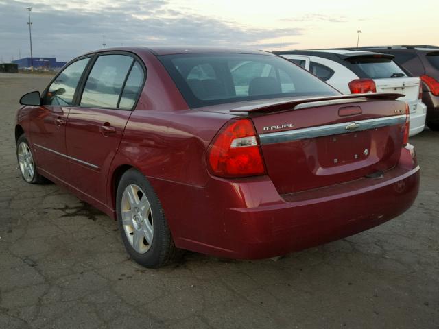 1G1ZT51816F164422 - 2006 CHEVROLET MALIBU LT BURGUNDY photo 3