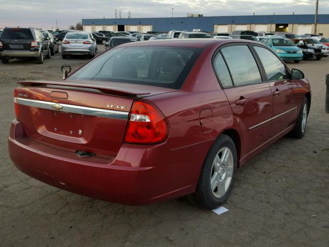 1G1ZT51816F164422 - 2006 CHEVROLET MALIBU LT BURGUNDY photo 4
