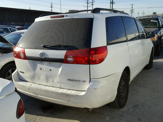 5TDZA23C06S534515 - 2006 TOYOTA SIENNA CE WHITE photo 4
