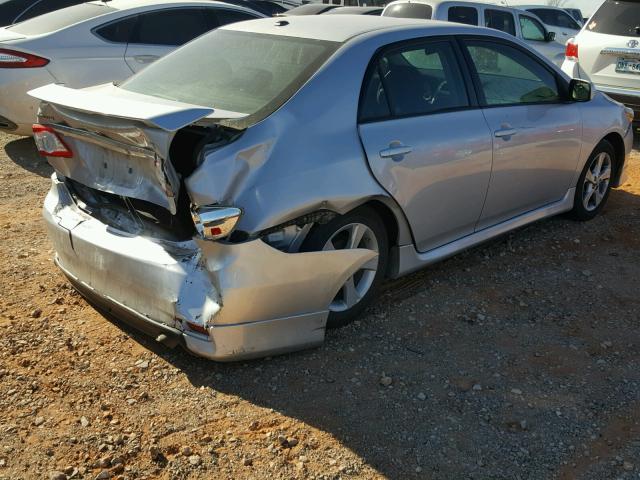 2T1BU4EE9BC628026 - 2011 TOYOTA COROLLA BA SILVER photo 4