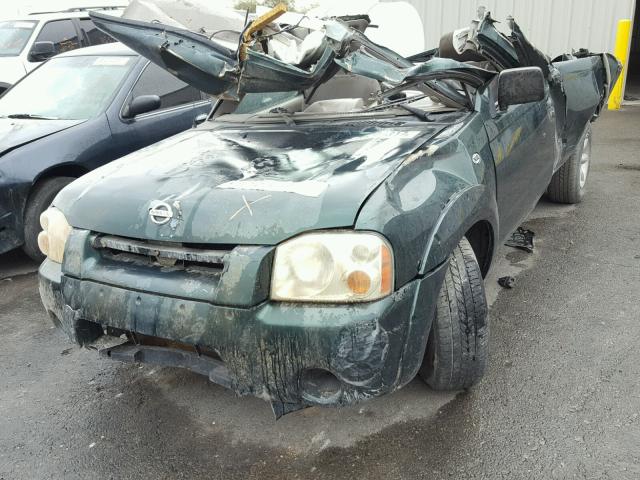 1N6DD26S22C326472 - 2002 NISSAN FRONTIER K GREEN photo 2